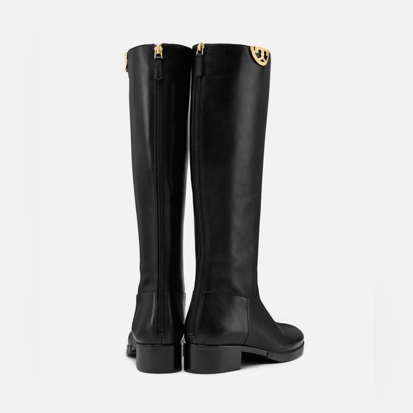 NWT RARE luxury classic minimalist equestrian authentic Tory Burch Sidney Boots - Picture 5 of 17